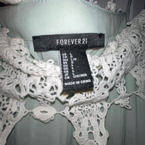 Green Off the Shoulder Long Sleeve Dress - Picture 3 of 3